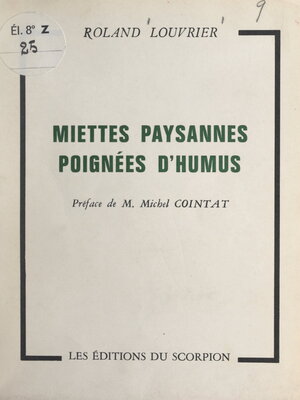 cover image of Miettes paysannes, poignées d'humus